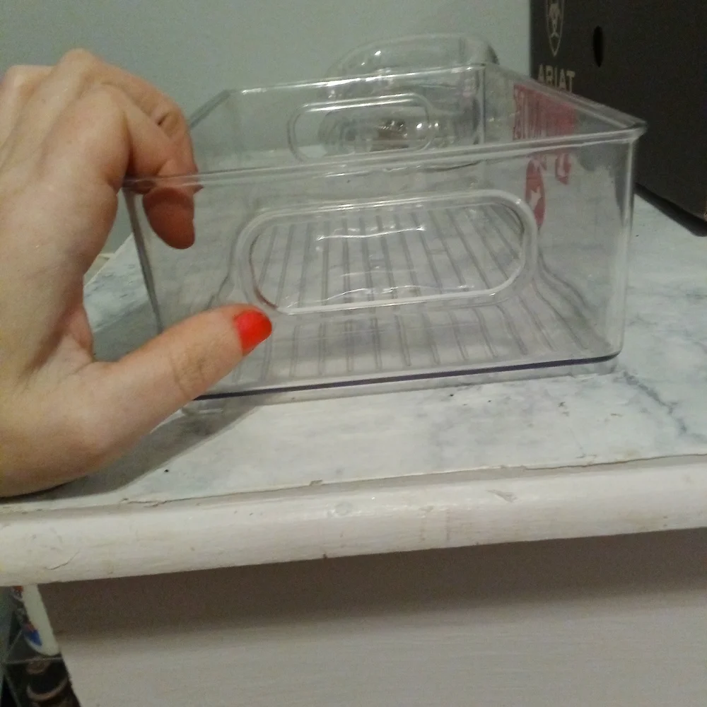 Clear Acrylic Tray with Pink PINK Logo